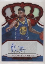 2018-19 Panini Crown Royale Rookie Red 24/99 Jacob Evans III #CR-JEV Auto 0s5s