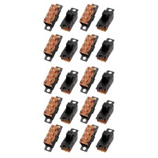 20Pcs 3 Position 6P 2P3T Micro Miniature PCB Slide Switch Latching Toggle Switch