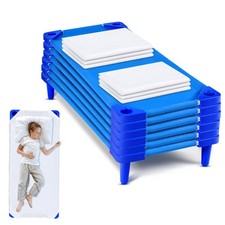 12 Pcs Stackable Daycare Cots for with Sheets 54 l x 23 W T Cots Furniture Be...