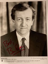 Hand SIGNED Brian Ross 7x9 ABC News Press Photo (1998) Chief Correspondent