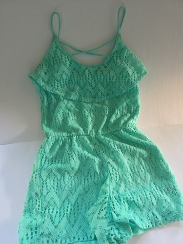 Girls Lime green Jumpsuit/Romper with straps. New with tag Size 10 /12 - Picture 6 of 10