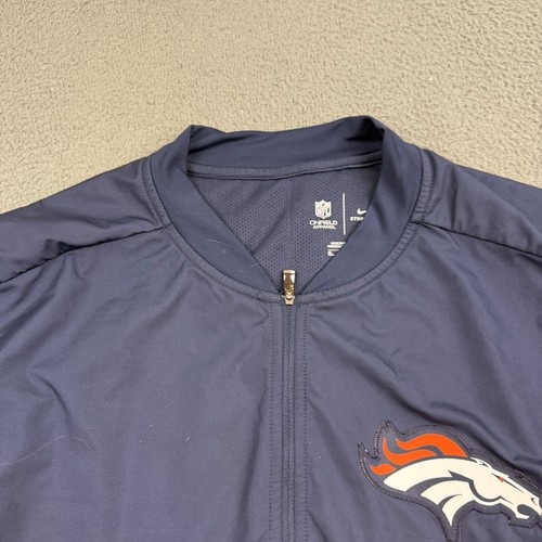 Denver Broncos Jacket Mens Extra Large Blue Nike Storm Fit On Field 1/4 Zip - Bild 3 von 10