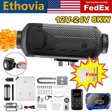 8KW 12V-24V Diesel Air Heater Upgraded LCD Remote for Truck Car Camper Boat RV