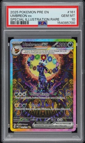 2025 POKEMON PRISMATIC EVOLUTIONS SPECIAL ILLUSTRATION RARE UMBREON EX PSA 10