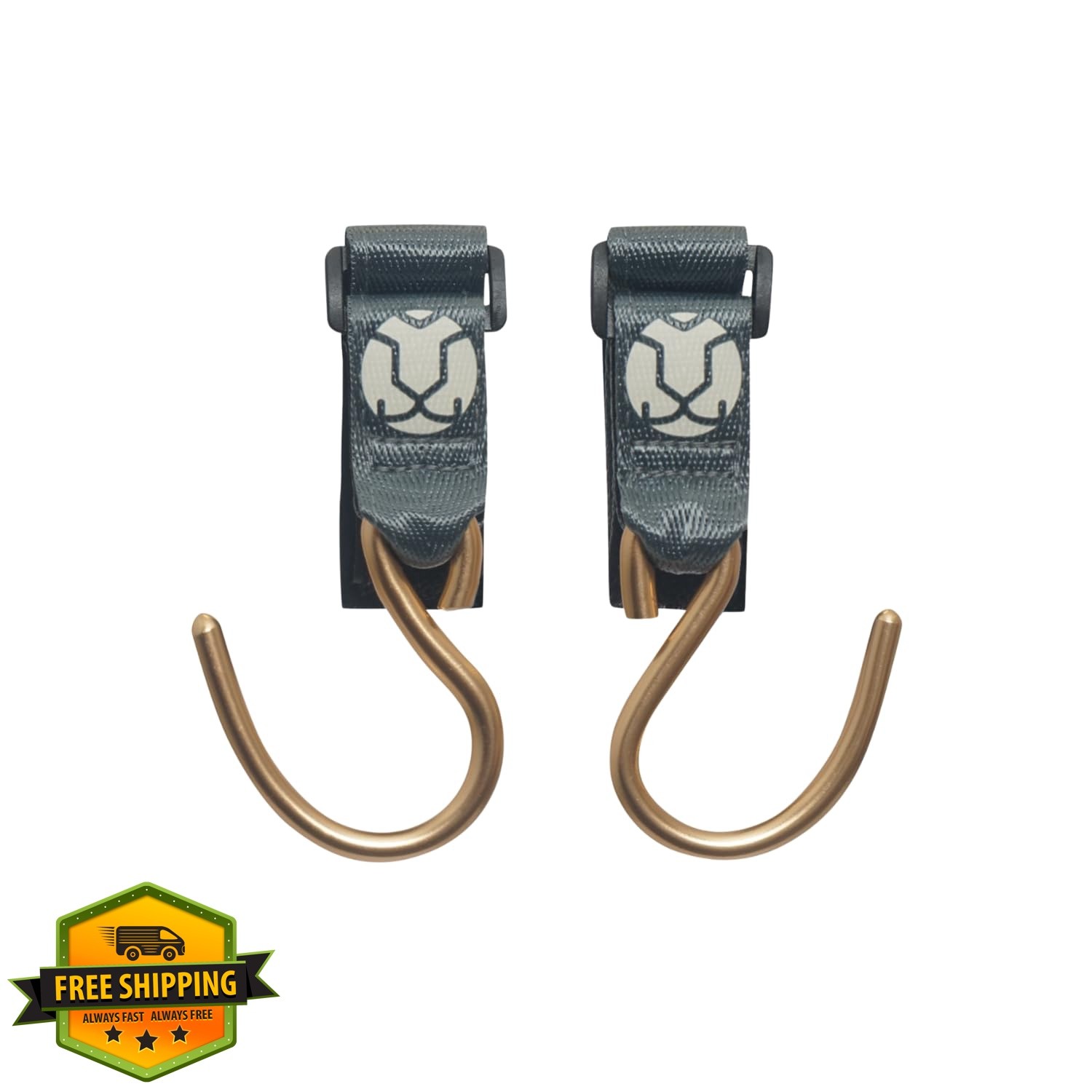 Huhu Matte Gold Stroller Hooks