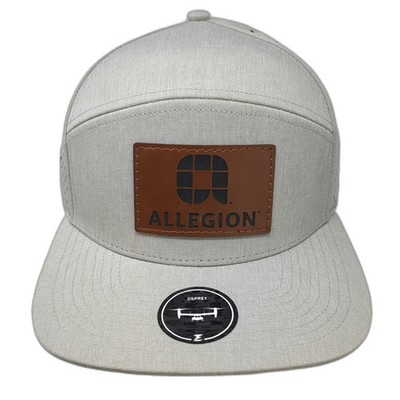 Zapped Allegion Trucker Hat Gray One Size Snapback Perforated 7 Panel Leather