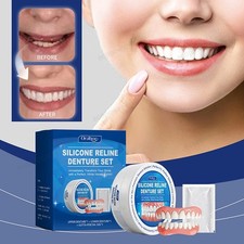 Soft Denture Silicone Reline Kit Instant Teeth for Men Women White Veneer USA