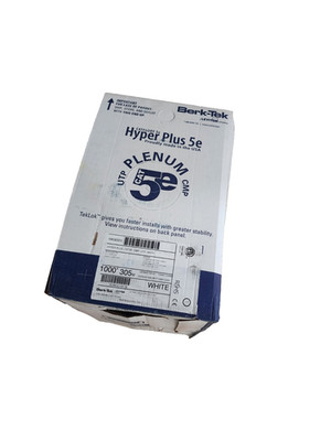 Berk-Tek Hyper Plus cat5e cable plenum 1000' (White)