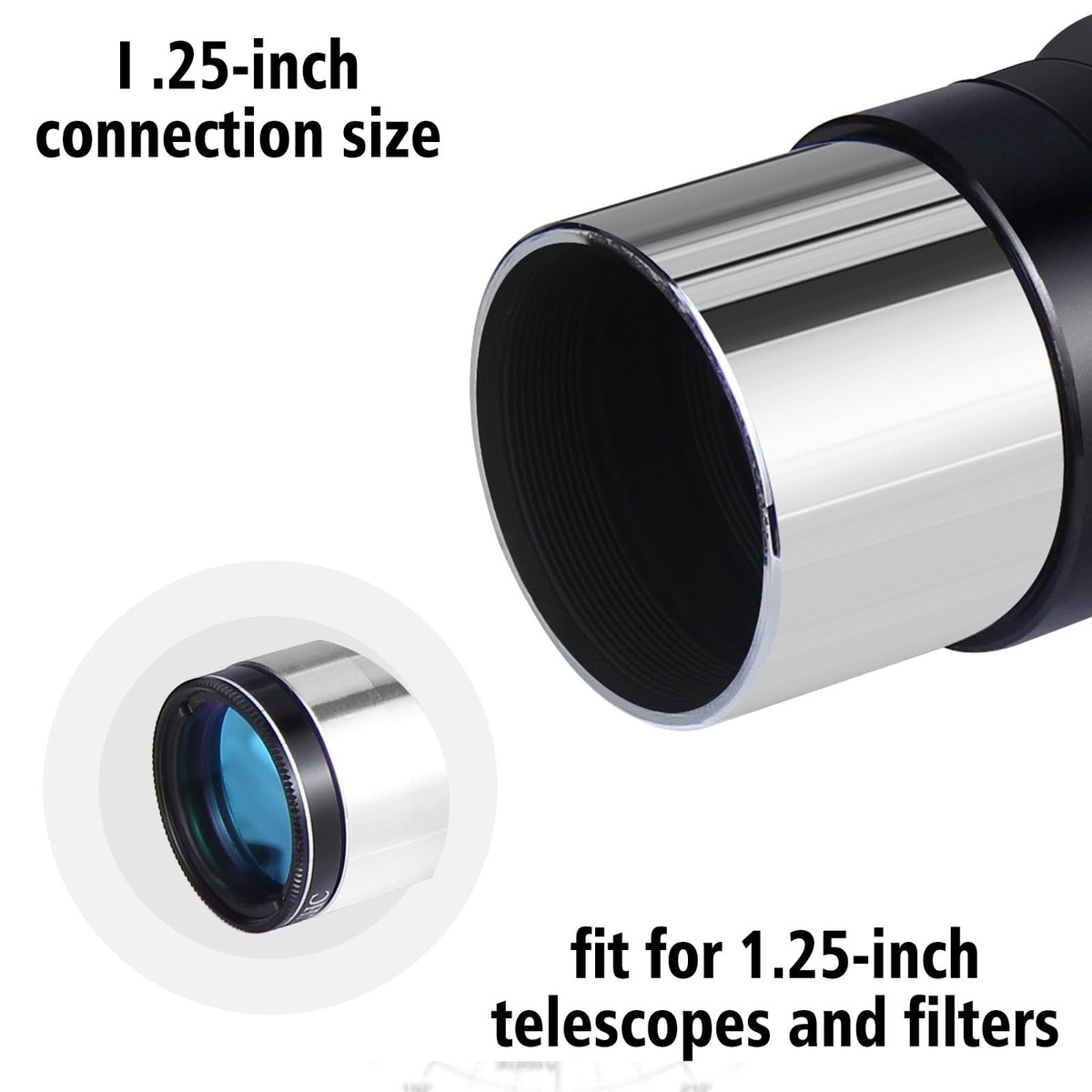 5-Piece Telescope Eyepiece Kit - 4mm/8mm/12.5mm/25mm/32mm Plossl Lenses For 1.25" Scopes