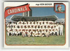 1980 TOPPS #244 ST. LOUIS CARDINALS / KEN BOYER ST. LOUIS CARDINALS
