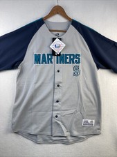 Vintage Seattle Mariners Dynasty Gray Jersey L New With Tags