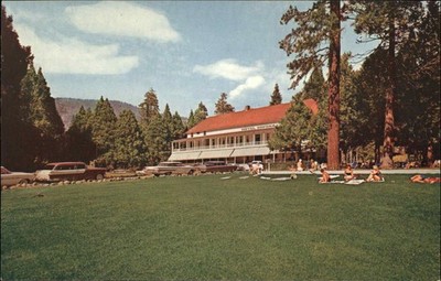 Berkeley CA California Wawona Hotel Sun Bathing c1950-60s Vintage Postcard