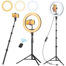 Portable 2-in-1 Ring Light  Selfie Stick - Travel Friendly