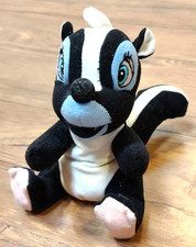 Disney Store Park 7" Flower the Skunk From Bambi Mini Bean Bag Plush