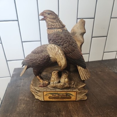 VTG Ski Country Large Decanter Bald Eagle Family ''The Birth of Freedom'' 4/5Qt