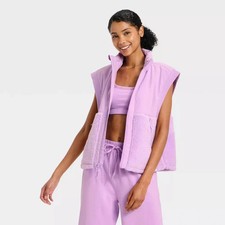 Women High Pile Vest - JoyLab Purple Small
