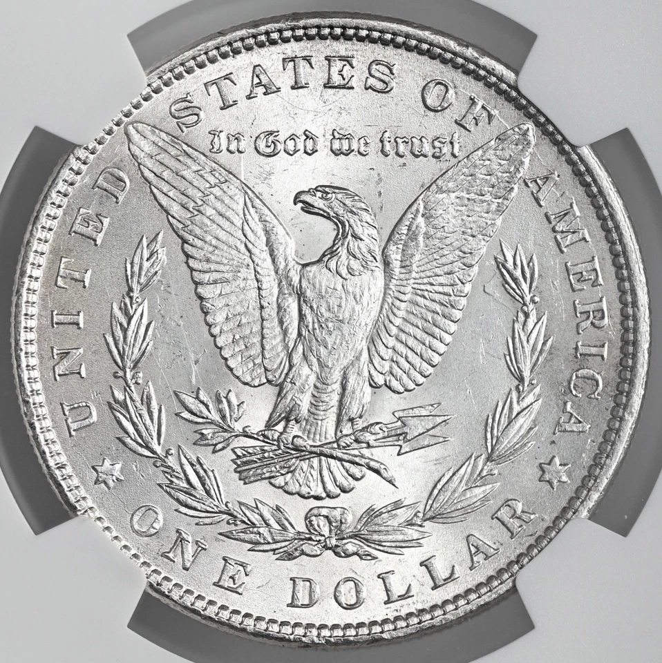 СЕРЕБРЯНЫЙ МОРГАНОВСКИЙ ДОЛЛАР 1887-P $1 «МОНЕТНЫЙ ДВОР ФИЛАДЕЛЬФИИ» NGC MS63 #86795097-025 - Изображение 3 из 4