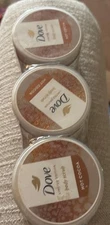 SET of 3 - DOVE Hot Cocoa Body Scrub - Limited Edition - NEW Sealed 3.5oz Each
