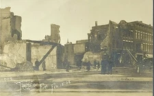 Rutland Vermont 1906 Ruins Of Bates House Fire RPPC Photo Postcard