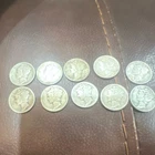 Lot # C of 10 Mercury Dimes 90% Silver Coins Circulated