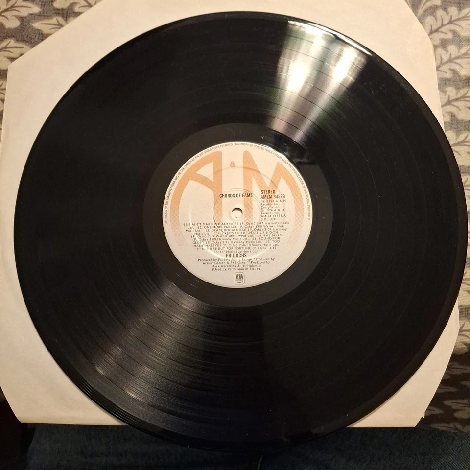 PHIL OCHS "CHORDS OF FAME" DOUBLE VINYL LP 1976 NM Foto 4 de 4