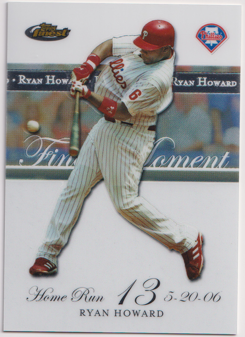 2007 Topps Finest Home Run #RH-HR 13 Ryan Howard 208/459 Philadelphia Phillies