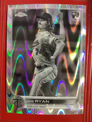 Joe Ryan  2022 Topps Chrome Sonic Black & White Ray Wave Refractor Rookie RC #48