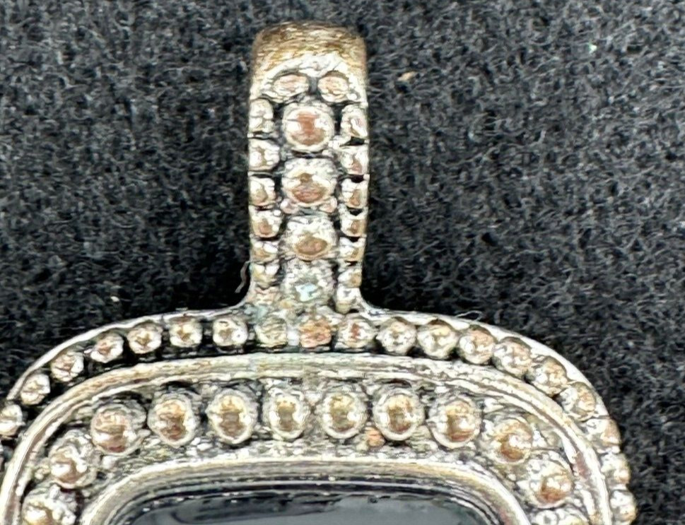 Art Deco Style Silver Tone Rectangular Milgrain B… - image 4