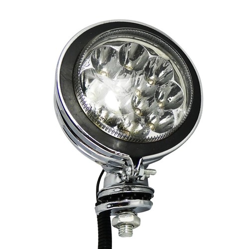 1x 4" Chrome Car Van Bus Front LED Lights 12V Spot Fog Halogen Round Lamp 12V - Picture 7 of 11