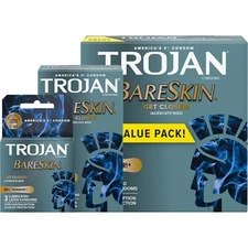 Trojan Sensitivity Bareskin Thinnest Sensitive Lubricated Latex Condoms