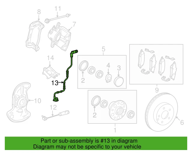 1 x Sensor ABS dianteiro esquerdo ou direito original do fabricante Mercedes-Benz 204-540-01-17 - Imagem 3 de 4