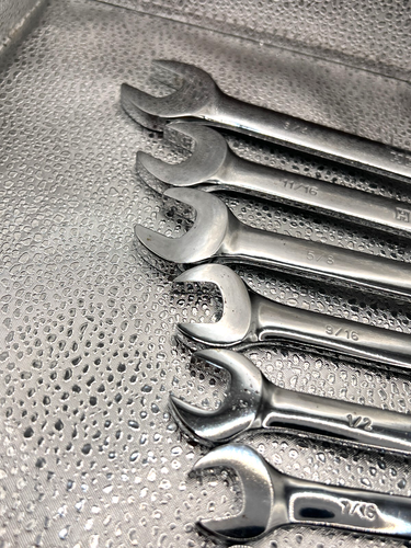 HDX 9 Piece SAE Combination Wrench Set Chrome Finish 15 Degree Offset - Picture 8 of 10
