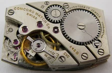 Early Concord CXC Minerva JA1 watch movement 245 B 17 jewels for parts
