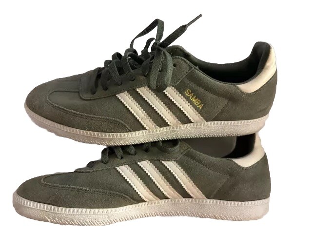 Size 13 Adidas Samba Low Top Olive Green Shoes D65455 Men's Unisex