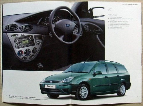 FORD FOCUS Car Sales Brochure Sept 2002 #FA1335/9 CL Zetec LX Ghia ST170 - Picture 2 of 4