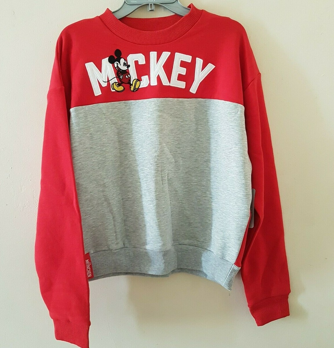 Disney Store Women Mickey Mouse München Ladies Jumper Sweatshirt Top Red UK  M