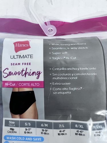 Hanes Ultimate Seam Free Smoothing Hi-Cut Panty Size 8/XL 3Pack New - Picture 6 of 8