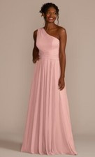 DB STUDIO mesh one-shoulder women's dress with full skirt Color Ballet Size 14