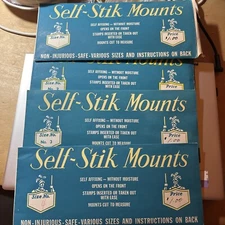 Sizes1-4 Hygrade Self-Stick Crystal ClearPlastic Mount 5packs-open, Vintage