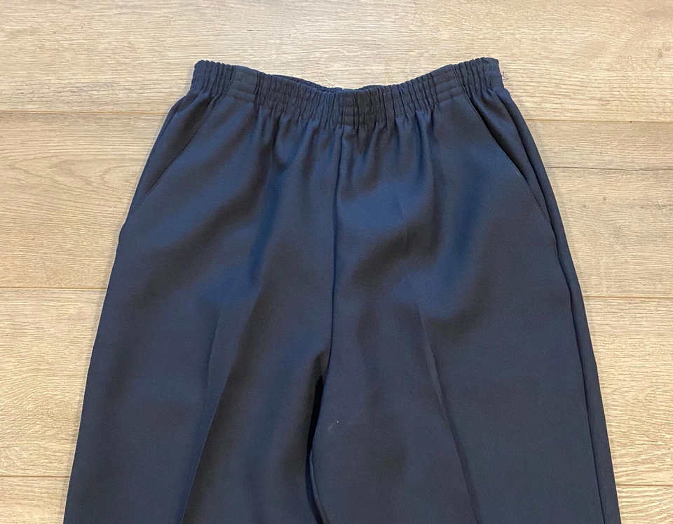 Pantalones DONNKENNY ~ Talla 10 ~ Azul ~ tiro alto ~ 28" entrepierna ~ cintura elástica Foto 2 de 4