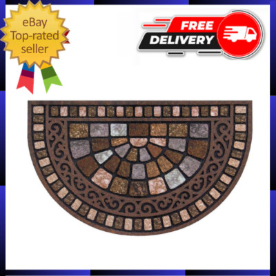 Half round Stone 18 In. X 30 In. Door Mat easy to use and handle