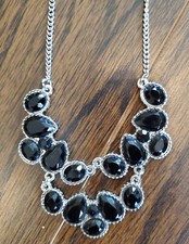 Kids Black Stone Necklace Costume Jewelry