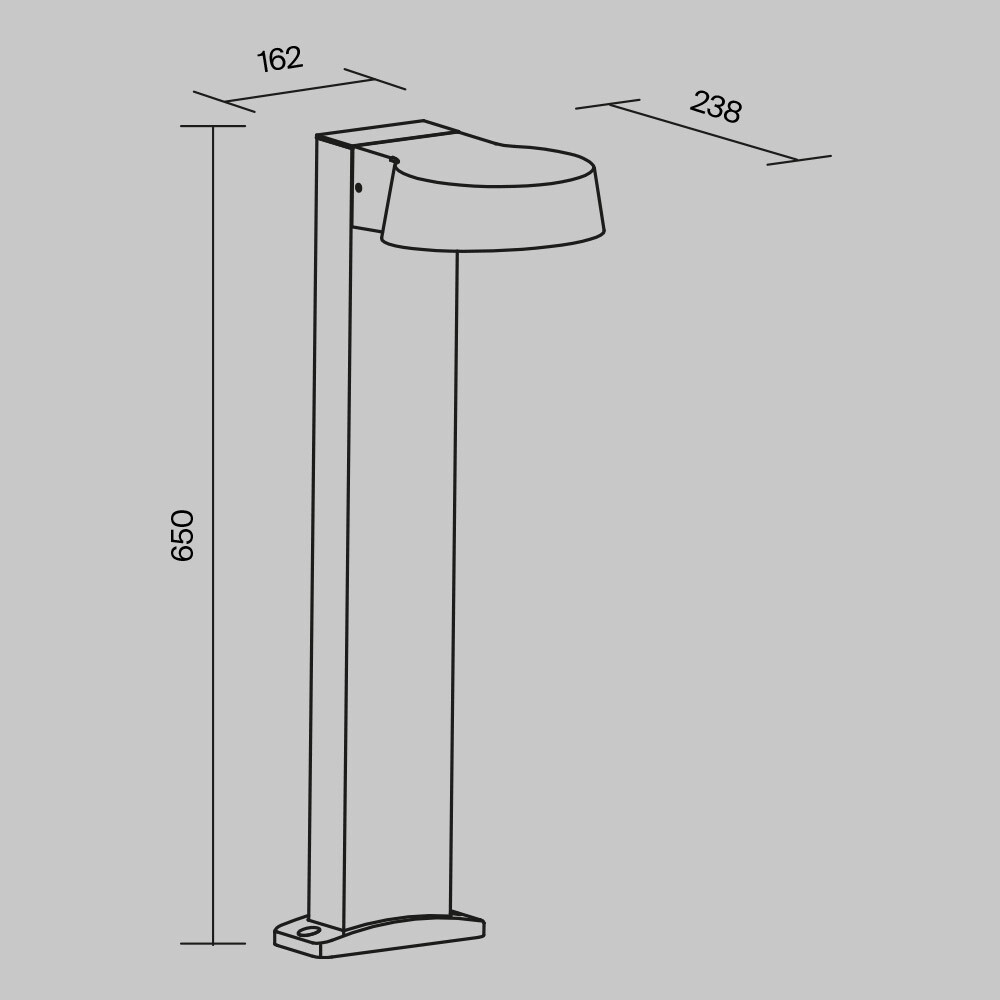 Maytoni Lampione LED S Vetro e Alluminio - Design Moderno per Giardini - 2