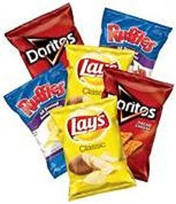 Box of FRITOS Variety CASE, Lays, Ruffles, Doritos Chips (36ct x 40g/1.4oz)