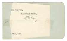 Winthrop M. Crane (1853-1920) Signed Clip / Autographed Governor Massachusetts