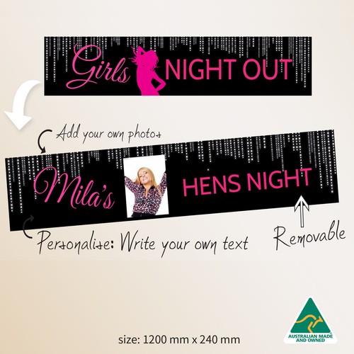 Personalised Hens Night CustomParty Banner Girls Night Decorations — free download