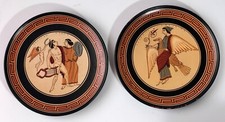 Greek Handmade Plates – Vintage, Attractive – Quantity two.