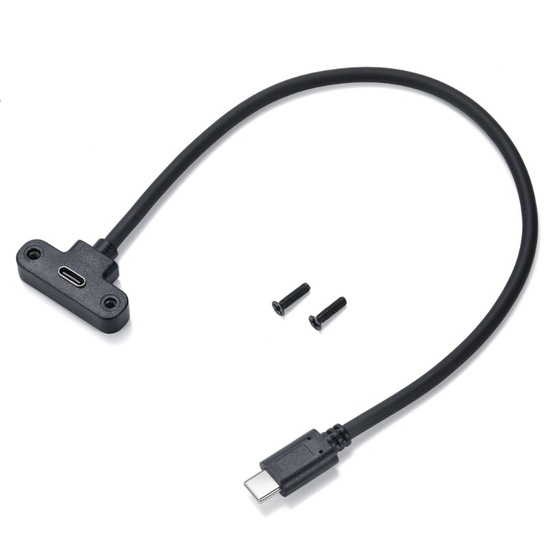 Reliable USB C Extension Cable with Panel Mount for Type C Devices
