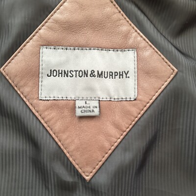 JOHNSTON & MURPHY レザージャケット Vintage Johnston & Murphy Black Zip Up Leather Jacket Large