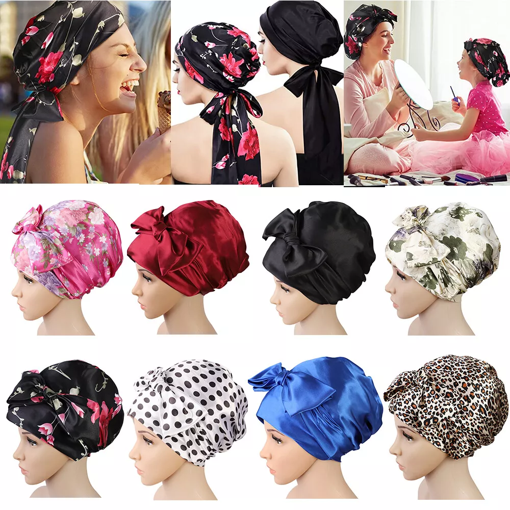 Head Scarf Head Wear Sleeping Silky Curly Afro Cap Hair Satin Bonnet Head  Wrap